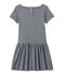 Robe fille rayé milleraies bleu SMOKING/blanc LAIT