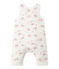 Salopette bébé fille en tubique matelassé blanc LAIT/blanc MULTICO