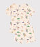 Pyjama short en coton imprimé multi sports enfant blanc AVALANCHE/ MULTICO