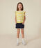 Tee-shirt rayé en jersey flammé enfant fille jaune NECTAR/ AVALANCHE