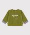 Sweatshirt b&eacute;b&eacute; en coton motif Petit Bateau vintage vert