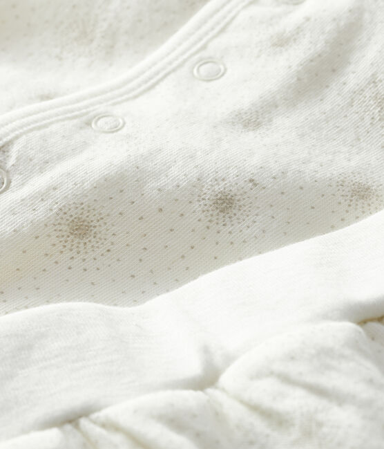 Ensemble 2 pièces bébé mixte en tubique blanc MARSHMALLOW/beige PERLIN