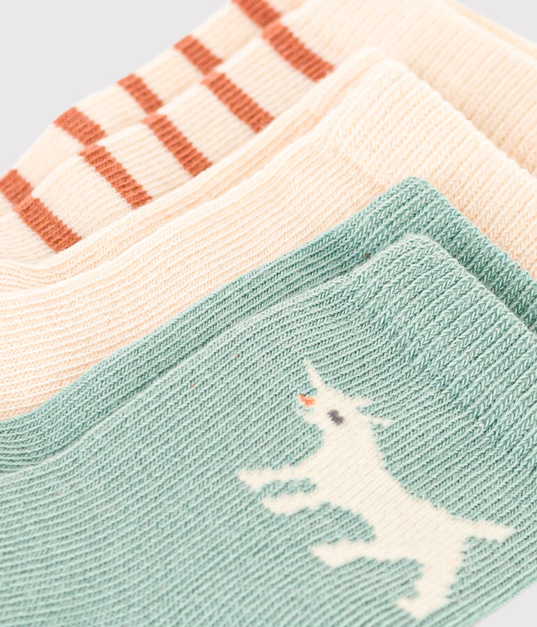 Lot de 3 paires de chaussettes b&eacute;b&eacute; multicouleur
