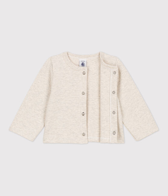 Cardigan bébé uni en jersey épais beige MONTELIMAR CHINE