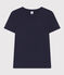 Tee-shirt L'ICONIQUE col rond en coton Femme bleu SMOKING