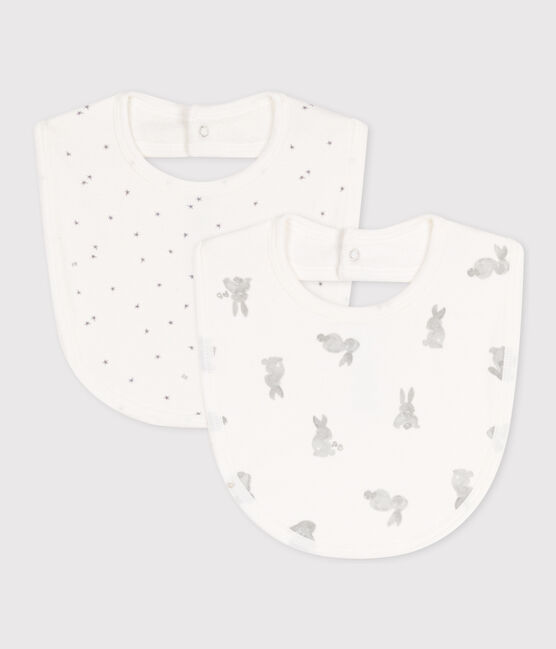 LOT DE 2 BAVOIRS BÉBÉ EN COTON variante 2
