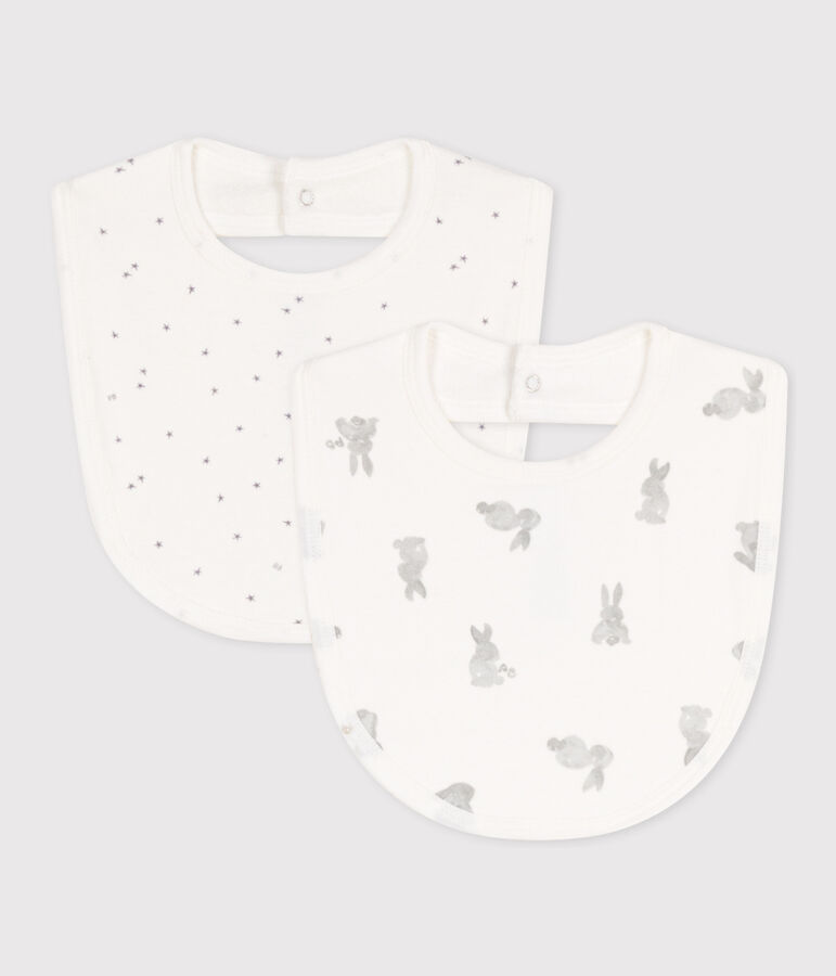 LOT DE 2 BAVOIRS B&Eacute;B&Eacute; EN COTON multicouleur