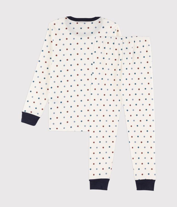Pyjama petit gar&ccedil;on imprim&eacute; bateaux en c&ocirc;te blanc/multicouleur