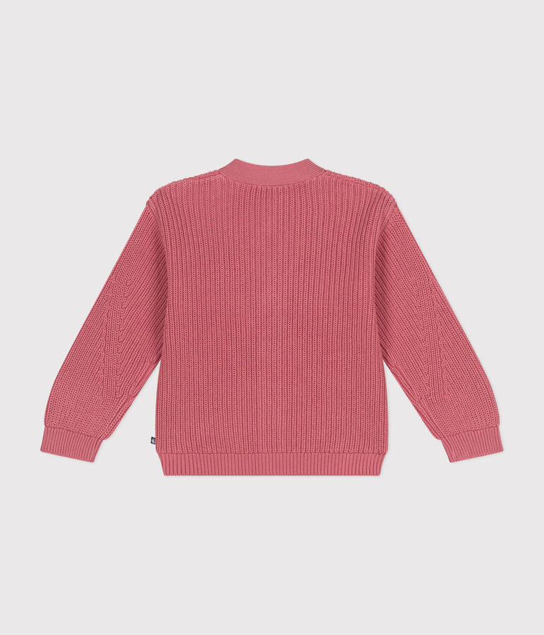 Cardigan en coton enfant fille rose ROSEWOOD