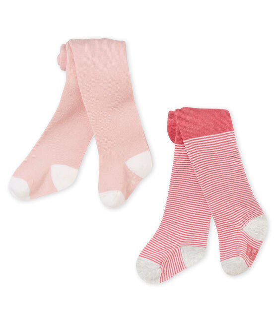 Lot De Deux Paires De Collants Bebe Fille Variante 1 Petit Bateau