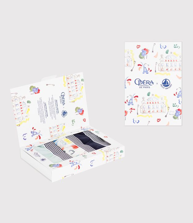 Lot de boxers enfant en coton imprim&eacute; Op&eacute;ra multicouleur