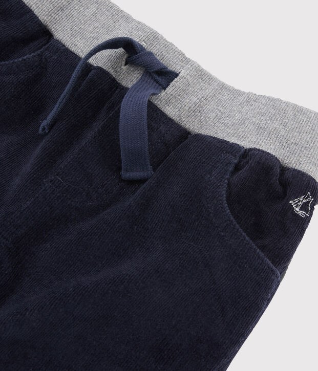 Velours enfant gar&ccedil;on bleu marine
