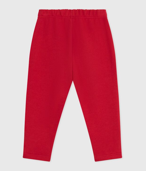 Pantalon b&eacute;b&eacute; en coton uni rouge