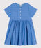 Robe manches courtes en broderie anglaise enfant fille bleu GAULOISE