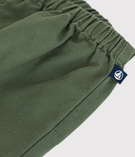 Pantalon en coton/lin bébé vert CROCO