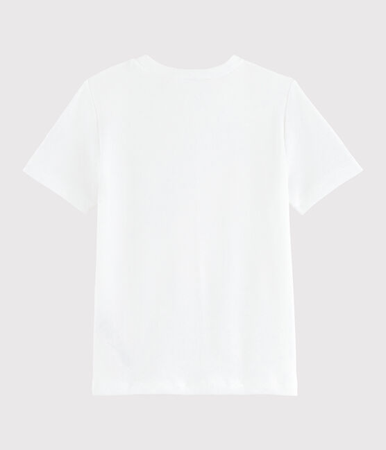 Tee shirt sérigraphié enfant fille blanc ECUME
