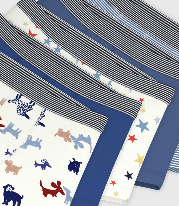 Lot de boxers enfant en coton imprim&eacute; multicouleur