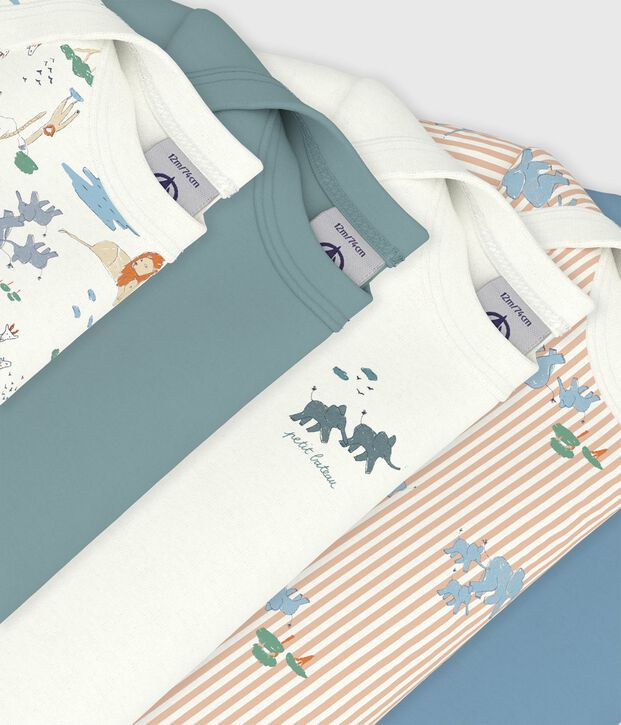 Lot de bodies manches courtes en coton imprim&eacute; b&eacute;b&eacute; multicouleur