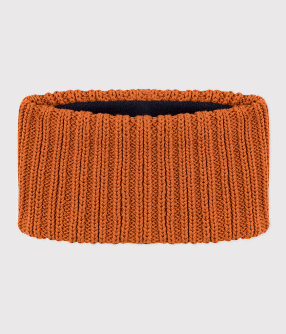 Snood en tricot doublé en polaire bébé/enfant garçon-fille marron ECUREUIL