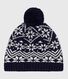 Bonnet enfant jacquard en laine