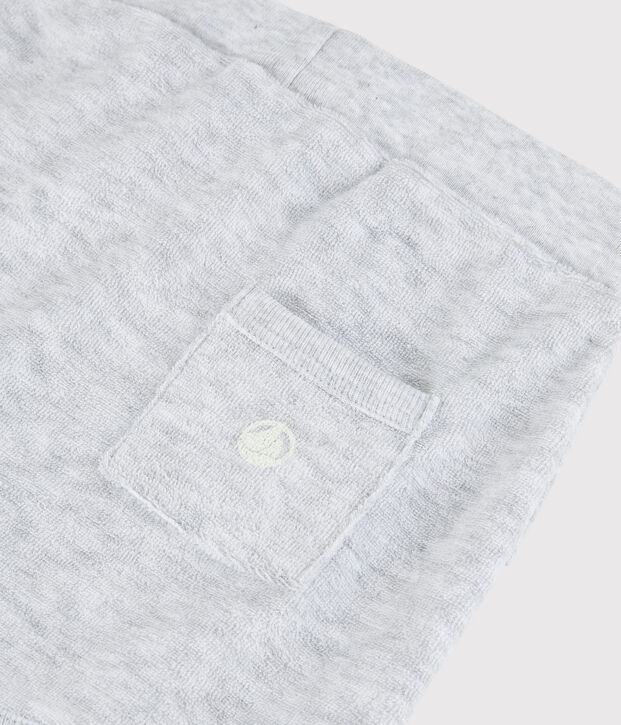 Short en bouclette &eacute;ponge b&eacute;b&eacute; gar&ccedil;on gris