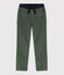 Pantalon droit en velours moyen enfant fille / garçon vert VALLEE