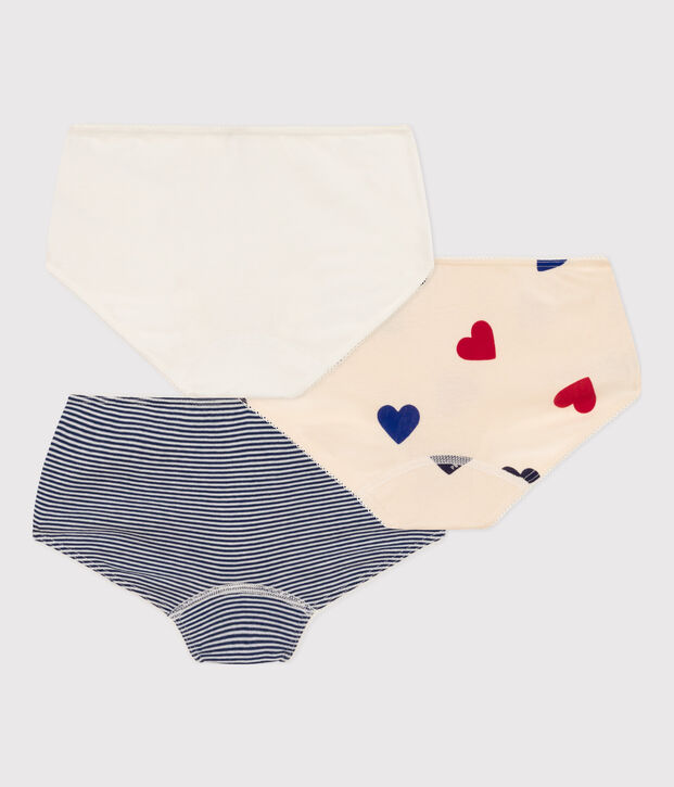 Lot de 3 shorties tricoeurs en coton  petite fille multicouleur