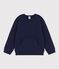 Pull laine et coton enfant garçon bleu SMOKING