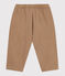 Pantalon bébé en coton uni avec badge, style cargo beige ROCHE CLAIR