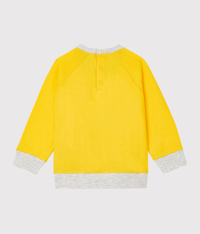 Sweatshirt l&eacute;ger b&eacute;b&eacute; gar&ccedil;on jaune JAUNE