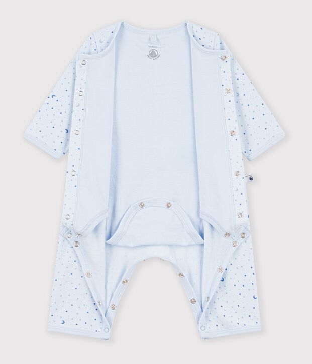Bodyjama b&eacute;b&eacute; sans pieds en coton imprim&eacute; &agrave; &eacute;toiles bleu/multicouleur