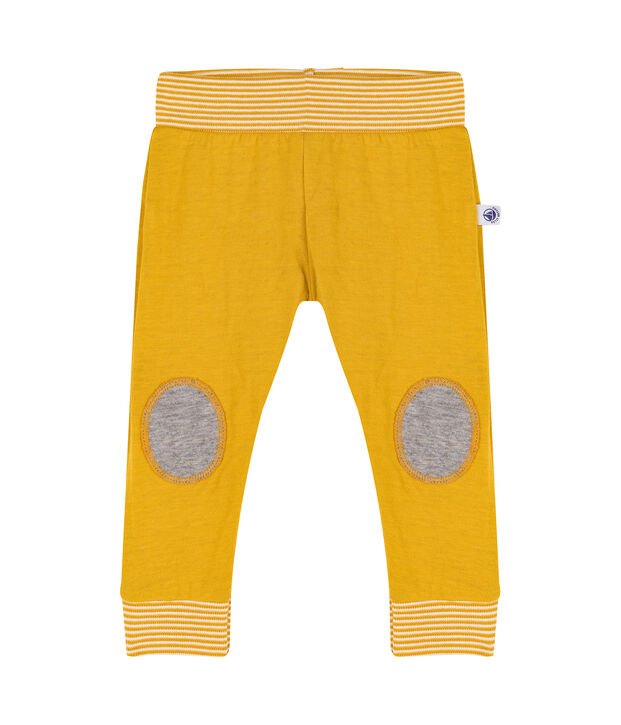 Pantalon b&eacute;b&eacute; en tubique jaune