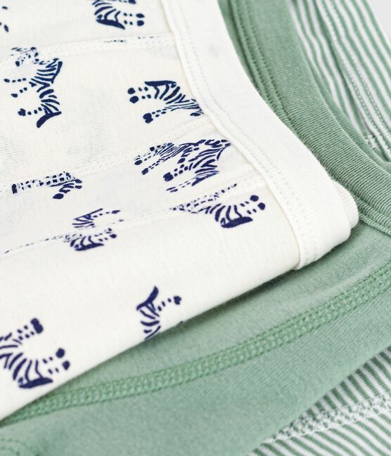Lot de boxers enfant en coton à ceinture colletée imprimé zèbres variante 1