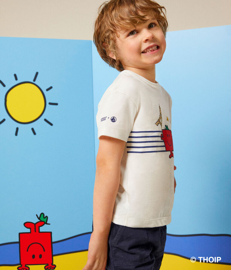 Tee-shirt Monsieur Madame en coton enfant blanc