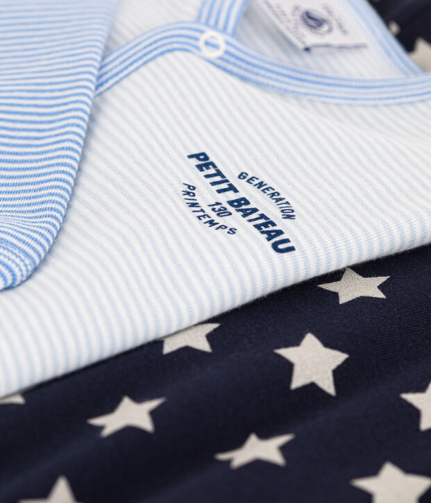 Lot de 2 dors bien milleraies et &eacute;toiles en coton multicouleur