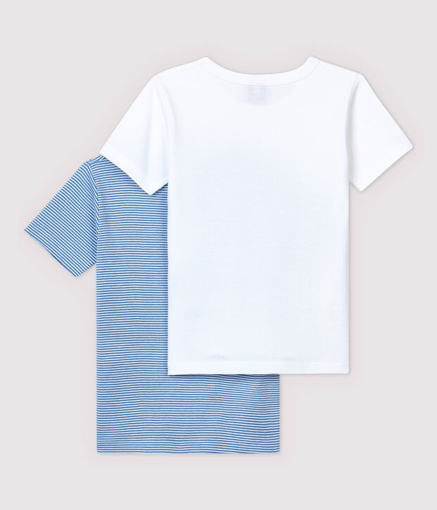 Lot de 2 tee-shirts petit gar&ccedil;on en coton biologique multicouleur