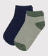 2 paires de chaussettes en coton milleraies enfant