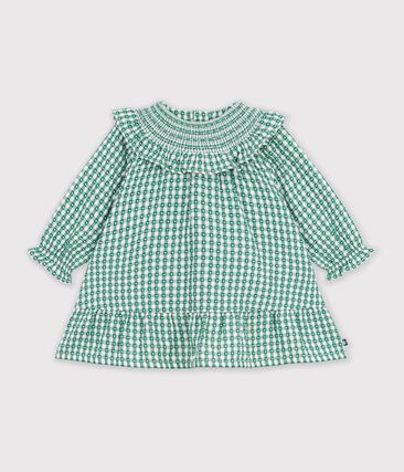 Robe bébé en coton manches longues vichy