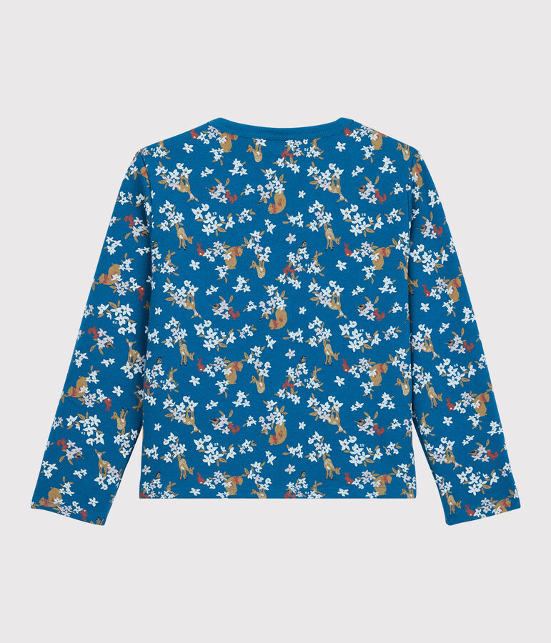 Cardigan en molleton enfant fille bleu/multicouleur