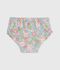Culotte de bain b&eacute;b&eacute; &agrave; volants, imprim&eacute;e fleurs bleu/multicouleur