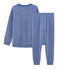 Pyjama petit garçon en bouclette éponge grattée extra chaude bleu MAJOR/gris SUBWAY