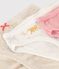 Lot de 3 culottes petite fille singes en coton variante 1