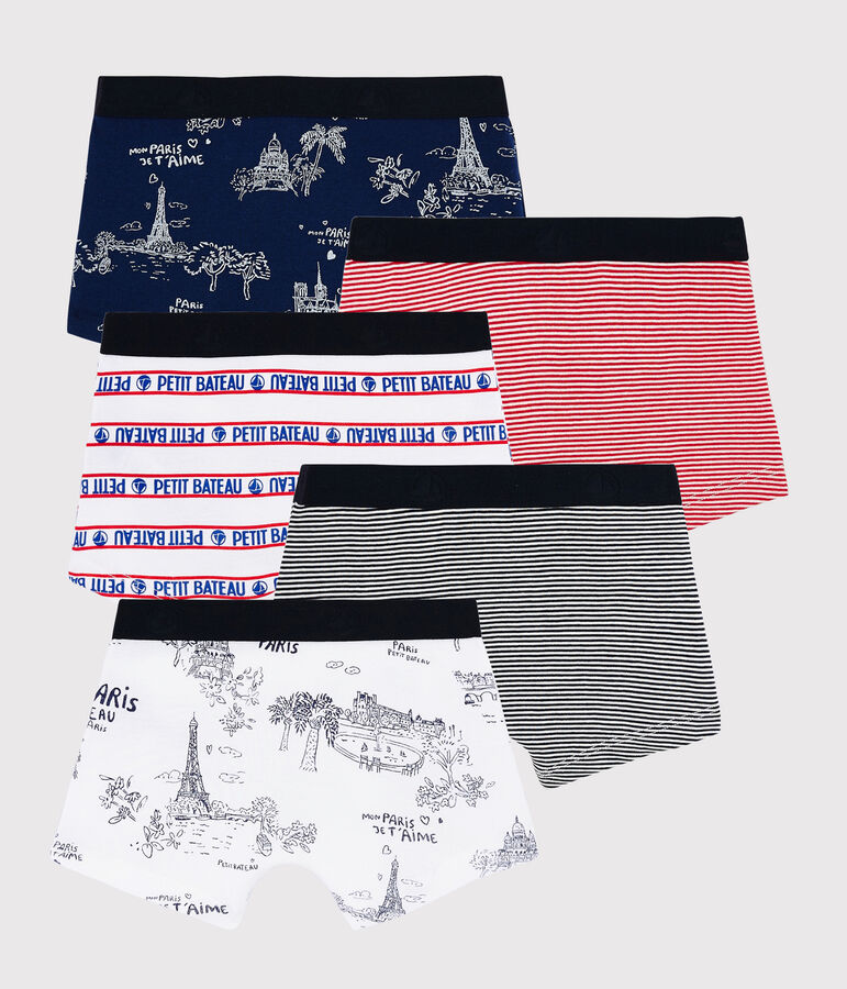Lot de 5 toile de Jouy Paris petit gar&ccedil;on multicouleur