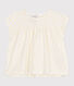 Blouse bébé en coton manches courtes, imprimée mini cœur