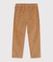 Pantalon droit enfant en velours beige fonc&eacute;