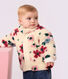 Manteau b&eacute;b&eacute; ouatin&eacute; en sherpa imprim&eacute;e fleurs