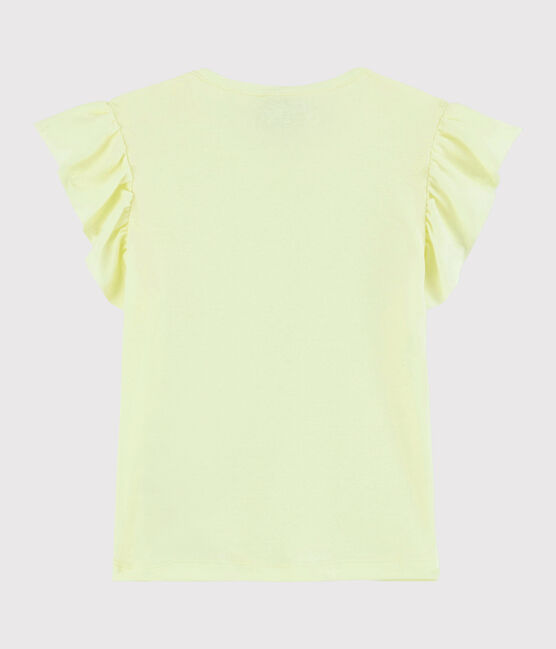 Tee-shirt manches courtes en coton enfant fille jaune CITRONEL