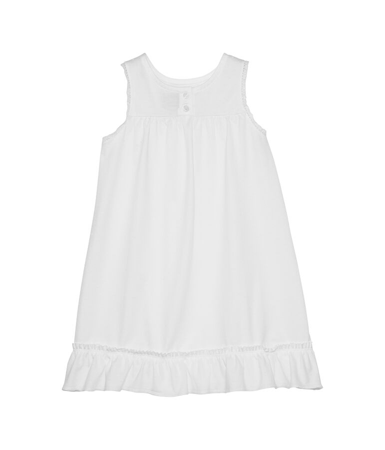 Nuisette file &agrave; pois ton sur ton blanc ECUME