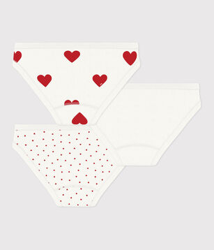 Lot de 3 shorties fleurs rétro petite fille en coton variante 1 | Petit