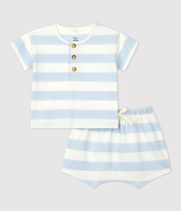 Ensemble 2 pièces rayé en jersey bébé